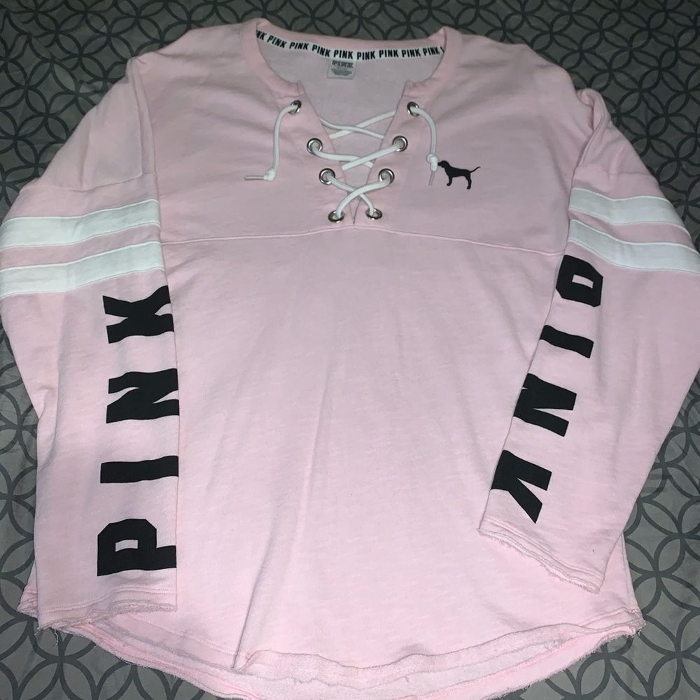 Pink Victoria’s Secret varsity pullover